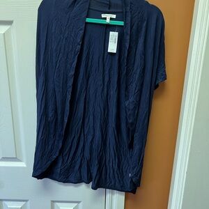 Maurices Dark Blue Open Front Blouse